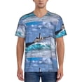 thumbnail image 1 of Fotbe Lighthouse in Havana Baseball Jersey Shirt for Men and Women, Casual Short Sleeves Button Down T-Shirt-XX-Large, 1 of 9