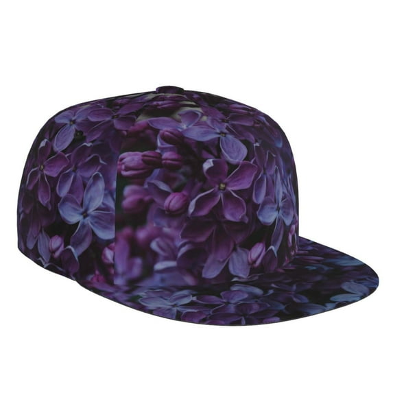 Fotbe Lilac Flat Bill Visor Cap Classic Snapback Hat Polyester Foam Trucker Hat Trucker Cap Adjustable Baseball Cap