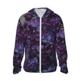 thumbnail image 1 of Fotbe Lilac Men's Women's UPF 50+ Sun Protection Jacket Hooded Cooling Shirt with Pockets Hiking Outdoor Performance-Small, 1 of 9