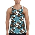 thumbnail image 1 of Fotbe Lilies Flowers Pattern Men's Quick Dry Workout Tank Top Gym Muscle Tee Fitness Bodybuilding Sleeveless T Shirt Breathable Workout Shirt-Large, 1 of 9