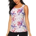 thumbnail image 1 of Fotbe Lilies Flowers Womens Loose Fit Casual Flowy Slim-Fit Tank Tops Athletic Round Neck Trendy Sleeveless Summer Tops for Gym and Yoga-, 1 of 9