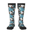 thumbnail image 1 of Fotbe Lilies Flowers print Women's Men's Novelty Crew Socks Cotton Socks Knee High Socks for Walking,Running,Nurses,Pregnancy, 1 of 8