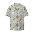 thumbnail image 1 of Fotbe Little Puppies print Short Sleeve Button Down Shirts for Men Casual Summer Beach Wrinkle Free Shirt-3X-Large, 1 of 7
