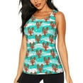 thumbnail image 1 of Fotbe Lobsters Of Turquoise Waves Womens Loose Fit Casual Flowy Slim-Fit Tank Tops Athletic Round Neck Trendy Sleeveless Summer Tops for Gym and Yoga-, 1 of 7