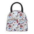 thumbnail image 1 of Fotbe London Landmark2 Pattern Lunch Bag, Insulated Lunch Box, Small Leakproof Cooler Food Lunch Containers Reusable High Capacity Lunch Tote Bags for Work, Travel, Outdoor, 1 of 1