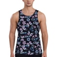 thumbnail image 1 of Fotbe Love Butterflies Pattern Men's Quick Dry Workout Tank Top Gym Muscle Tee Fitness Bodybuilding Sleeveless T Shirt Breathable Workout Shirt-Medium, 1 of 9