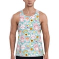 thumbnail image 1 of Fotbe Love You Rabbit Pattern Men's Quick Dry Workout Tank Top Gym Muscle Tee Fitness Bodybuilding Sleeveless T Shirt Breathable Workout Shirt-Medium, 1 of 9