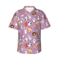 thumbnail image 1 of Fotbe Lovely Animals Hawaiian Shirt for Men Unisex Summer Beach Casual Short Sleeve Cotton Linen Button Down Shirts-Medium, 1 of 9