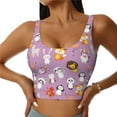 thumbnail image 1 of Fotbe Lovely Animals Pattern Womens' Sports Bra Longline Wirefree Padded with Medium Support Sports Moisture-Wicking Workou Vest,Tank Top-Medium, 1 of 9