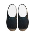 thumbnail image 1 of Fotbe Magical Library Butterfly Night Pattern Women's Fuzzy Curly Fur Memory Foam Loafer Slippers Indoor Outdoor Slippers Winter Home Shoes-44/45, 1 of 7