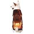 thumbnail image 1 of Fotbe Magma Fire Black Dragon Print Small Dog Sweater Hoodies Pet Grey Hooded Soft Fleece Sweatshirts with Pocket Fall Winter Puppy Cat Sweaters Warm Clothes-Medium, 1 of 7