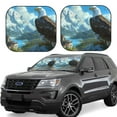 thumbnail image 1 of Fotbe Majestic Eagle Over Castle 2-Piece Car Windshield Sun Shade | Sun Blocker for Car Windshield | Foldable Automotive Interior Accessories for Sun Protection-Large, 1 of 7