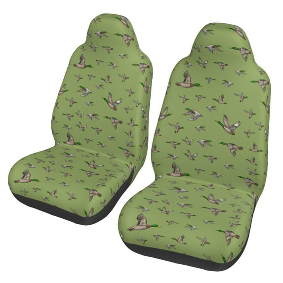 Fotbe Mallard Duck Pattern Automotive Seat Covers for Cars Trucks and SUVs – Car Seat Covers for Front Seats,Protective Seat Covers,Vehicle Seat Covers, Set of 2