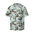 thumbnail image 1 of Fotbe Mallard Ducks And Roses print Short Sleeve Button Down Shirts for Men Casual Summer Beach Wrinkle Free Shirt-X-Large, 1 of 1