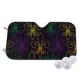 thumbnail image 1 of Fotbe Mardi Gras Carnival Car Windshield Sunshade | Sun Visor Protector Front Window Shade, Keeps Out UV Rays, Keeps Your Vehicle Cool-Medium, 1 of 7