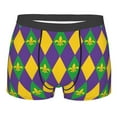 thumbnail image 1 of Fotbe Mardi Gras Men’s Total Support Pouch Boxer Briefs, X-Temp Cooling, Moisture-Wicking Underwear, Regular, Long-leg and Trunk-Medium, 1 of 9