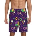 thumbnail image 1 of Fotbe Mardi Gras and Donuts Pajama Shorts for Men, Men's Pajama Bottoms, Sleepwear,Short Pajama Pants-4X-Large, 1 of 9