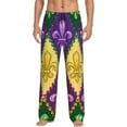 thumbnail image 1 of Fotbe Mardi Gras4 Men's Pajama Pants,Sleepwear Pants,Pj Bottoms Drawstring And Pockets-Small, 1 of 9