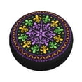 thumbnail image 1 of Fotbe Mardi Gras5 Spare Tire Cover Thickening Universal Fit for Jeep, Trailer, RV, SUV, Truck, Tough Tire Wheel Soft Cover-17 inch, 1 of 9