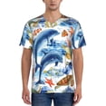 thumbnail image 1 of Fotbe Marine Animals Baseball Jersey Shirt for Men and Women, Casual Short Sleeves Button Down T-Shirt-XX-Large, 1 of 9