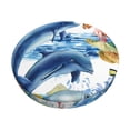 thumbnail image 1 of Fotbe Marine Animals Stool Covers Round,Waterproof Round Bar Stool Covers Bar Chair Covers Washable Stool Cushion Slipcover for 12-14 Inch Chair-12 inch, 1 of 7