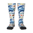 thumbnail image 1 of Fotbe Marine Animals print Women's Men's Novelty Crew Socks Cotton Socks Knee High Socks for Walking,Running,Nurses,Pregnancy, 1 of 9