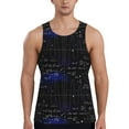 thumbnail image 1 of Fotbe Mathematica Science Pattern Men's Quick Dry Workout Tank Top Gym Muscle Tee Fitness Bodybuilding Sleeveless T Shirt Breathable Workout Shirt-Small, 1 of 9