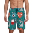thumbnail image 1 of Fotbe Medical Elements Pajama Shorts for Men, Men's Pajama Bottoms, Sleepwear,Short Pajama Pants-XX-Large, 1 of 9