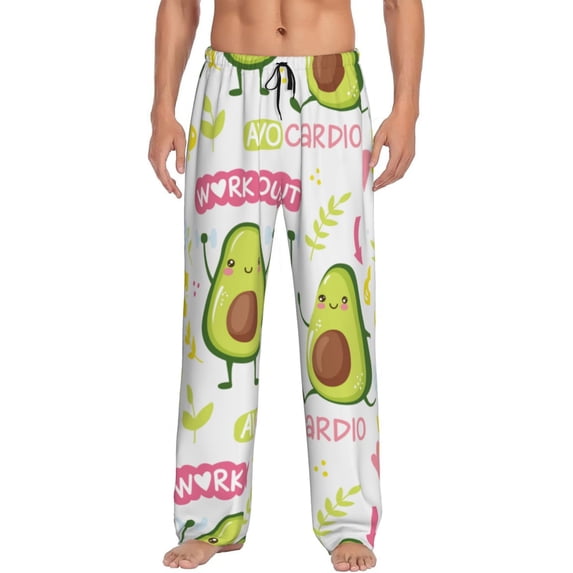 Fotbe Men'S Avocado Work Outclassic Pajama Pants With Elastic Waist And Drawstring Pockets,Pajama Pants Mens Lounge Pants Super Soft