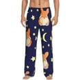 thumbnail image 1 of Fotbe Men'S Corgi Lying With Moons And Starsclassic Pajama Pants With Elastic Waist And Drawstring Pockets，Pajama Pants Mens Lounge Pants Super Soft, 1 of 9