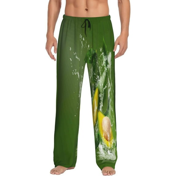 Fotbe Men'S Friut Avocadoclassic Pajama Pants With Elastic Waist And Drawstring Pockets,Pajama Pants Mens Lounge Pants Super Soft
