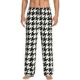 thumbnail image 1 of Fotbe Men'S Houndstooth Black And Whiteclassic Pajama Pants With Elastic Waist And Drawstring Pockets，Pajama Pants Mens Lounge Pants Super Soft, 1 of 9