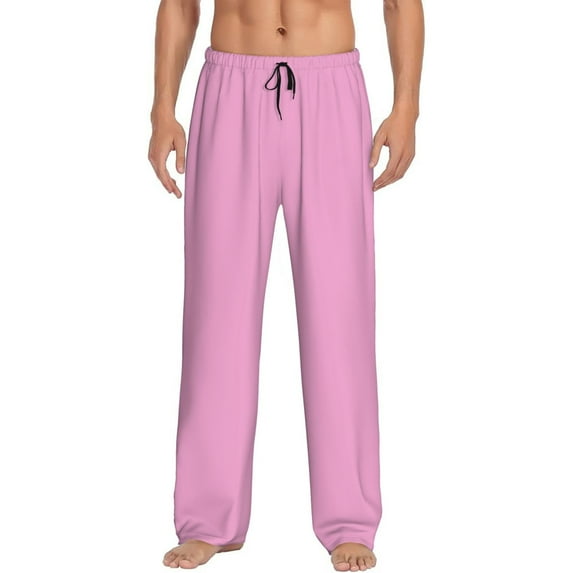 Fotbe Men'S Pinkclassic Pajama Pants With Elastic Waist And Drawstring Pockets,Pajama Pants Mens Lounge Pants Super Soft