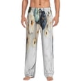 thumbnail image 1 of Fotbe Men'S Pumpkin And White Marbleclassic Pajama Pants With Elastic Waist And Drawstring Pockets，Pajama Pants Mens Lounge Pants Super Soft, 1 of 9