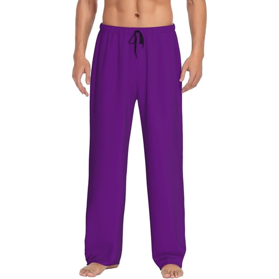 Fotbe Men'S Purpleclassic Pajama Pants With Elastic Waist And Drawstring Pockets,Pajama Pants Mens Lounge Pants Super Soft