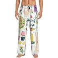 thumbnail image 1 of Fotbe Men'S Spring Flowers Birdsclassic Pajama Pants With Elastic Waist And Drawstring Pockets，Pajama Pants Mens Lounge Pants Super Soft, 1 of 9