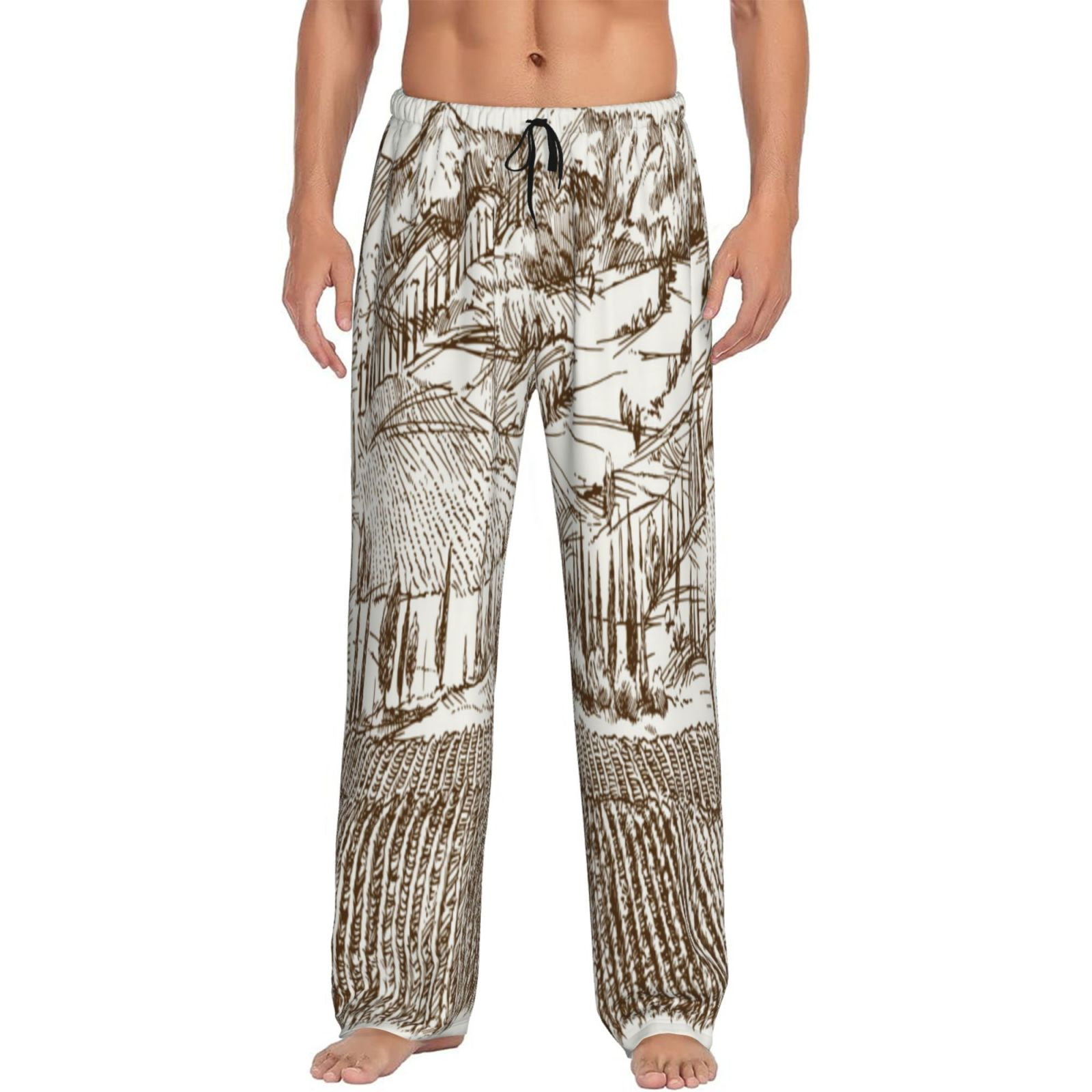 Fotbe Men'S Vineyard Landscape 1classic Pajama Pants With Elastic Waist ...