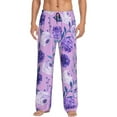 thumbnail image 1 of Fotbe Men'S Violetclassic Pajama Pants With Elastic Waist And Drawstring Pockets，Pajama Pants Mens Lounge Pants Super Soft, 1 of 9