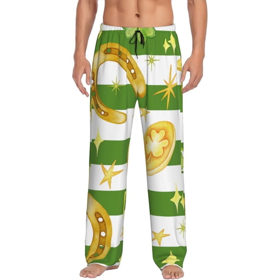 Fotbe Men'S Watercolor St Patrick Dayclassic Pajama Pants With Elastic Waist And Drawstring Pockets,Pajama Pants Mens Lounge Pants Super Soft