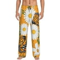 thumbnail image 1 of Fotbe Men'S White Floral And Butterfliesclassic Pajama Pants With Elastic Waist And Drawstring Pockets，Pajama Pants Mens Lounge Pants Super Soft, 1 of 9