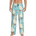 thumbnail image 1 of Fotbe Men'S White Geese And Flowerclassic Pajama Pants With Elastic Waist And Drawstring Pockets，Pajama Pants Mens Lounge Pants Super Soft, 1 of 9