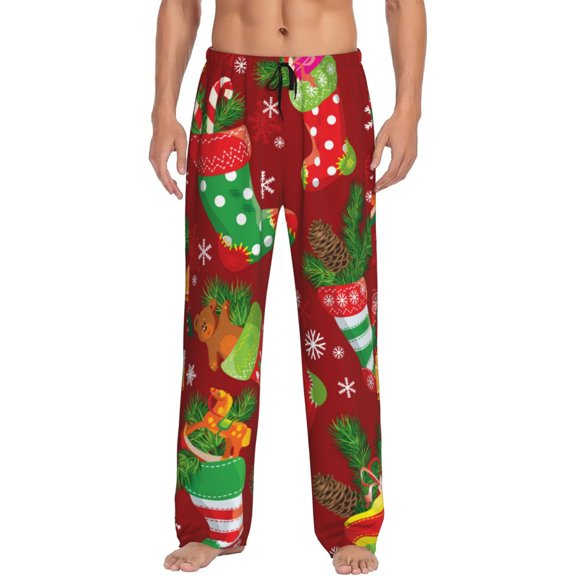 Fotbe Men'S X-Mas And New Yearclassic Pajama Pants With Elastic Waist And Drawstring Pockets，Pajama Pants Mens Lounge Pants Super Soft