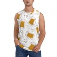 thumbnail image 1 of Fotbe Men's Beer Print Men's Sleeveless Muscle Tank Tops Casual T-Shirts for Gym Workout Beach-X-Large, 1 of 8