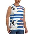 thumbnail image 1 of Fotbe Men's Bulldog Friend Print Men's Sleeveless Muscle Tank Tops Casual T-Shirts for Gym Workout Beach-Large, 1 of 8