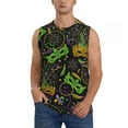 thumbnail image 1 of Fotbe Men's Carnival Mardi Gras3 Print Men's Sleeveless Muscle Tank Tops Casual T-Shirts for Gym Workout Beach-Medium, 1 of 8
