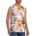 thumbnail image 1 of Fotbe Men's Cartoon Halloween Print Men's Sleeveless Muscle Tank Tops Casual T-Shirts for Gym Workout Beach-X-Large, 1 of 8