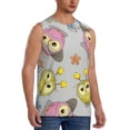 thumbnail image 1 of Fotbe Men's Cartoon Owls Print Men's Sleeveless Muscle Tank Tops Casual T-Shirts for Gym Workout Beach-3X-Large, 1 of 8