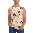 thumbnail image 1 of Fotbe Men's Cartoon Poodle Dog Print Men's Sleeveless Muscle Tank Tops Casual T-Shirts for Gym Workout Beach-XX-Large, 1 of 8