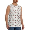 thumbnail image 1 of Fotbe Men's Cherry Berries Print Men's Sleeveless Muscle Tank Tops Casual T-Shirts for Gym Workout Beach-3X-Large, 1 of 8