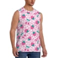 thumbnail image 1 of Fotbe Men's Cherry Strawberry Print Men's Sleeveless Muscle Tank Tops Casual T-Shirts for Gym Workout Beach-Small, 1 of 8